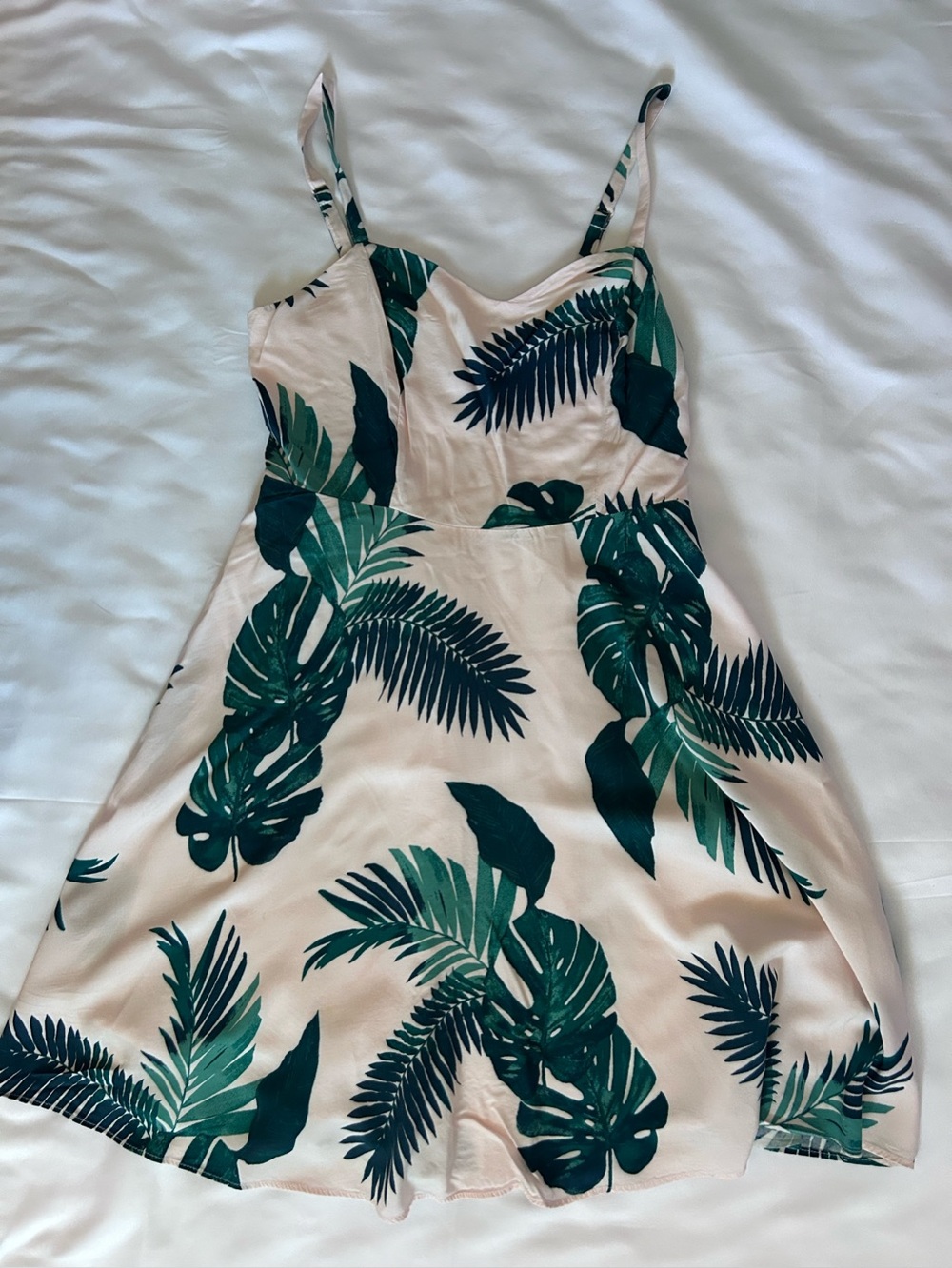 Old Navy Tropical Palm Leaf Print Cami Sundress Size Medium